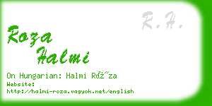 roza halmi business card